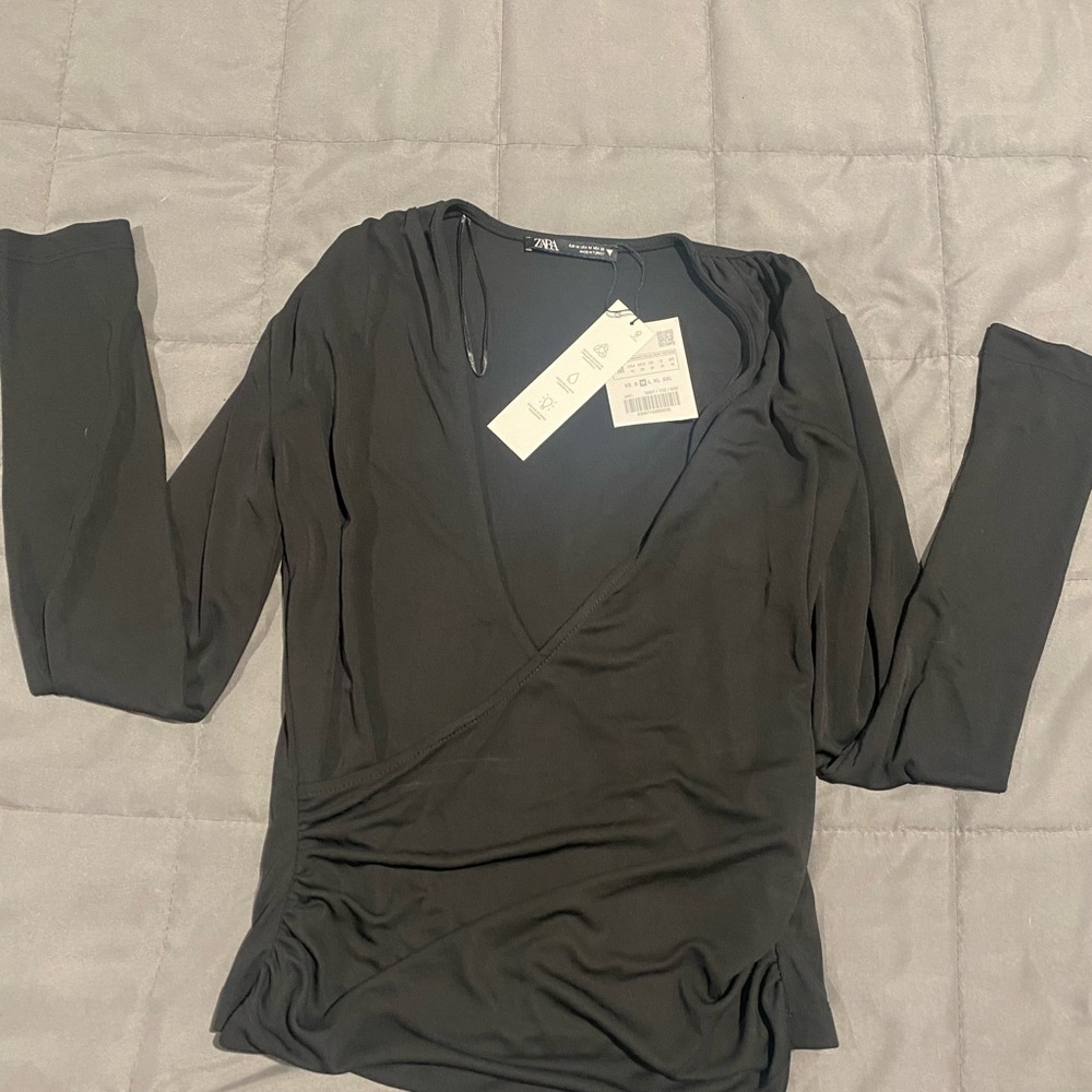 Black long sleeve top